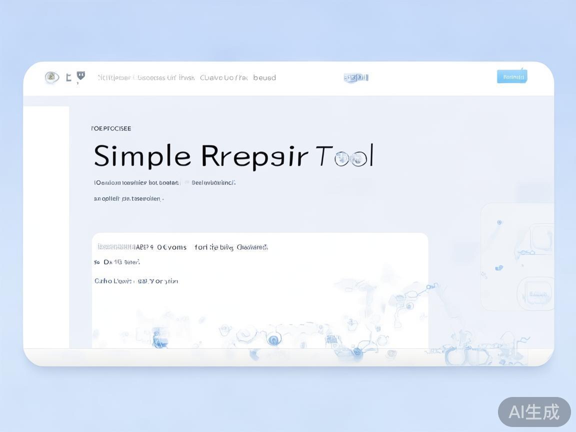 操作简便，快速修复：用户无需专业技术背景，只需简单